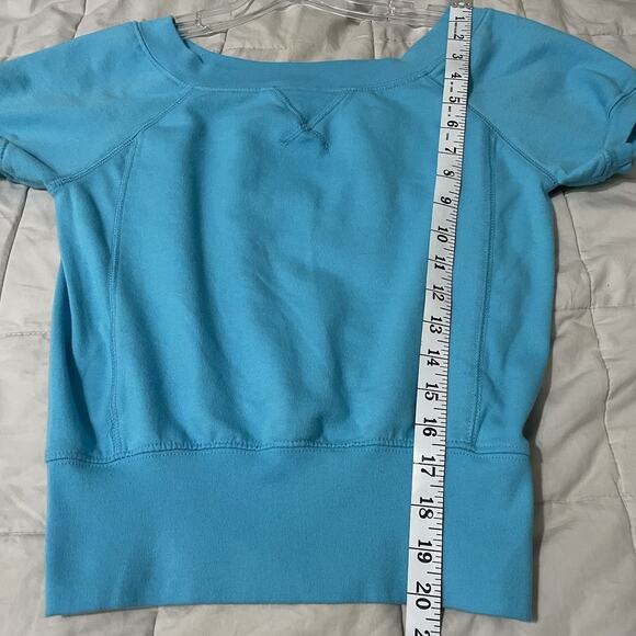 Derek Heart Y2K Size Medium Women Short Sleeve T Shirt Blue Cotton Blend Casual - Picture 4 of 6